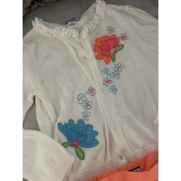 Heartstrings White A Cardigan Fluorescent Skirt With Flowers size 6 - Picture 6 of 7